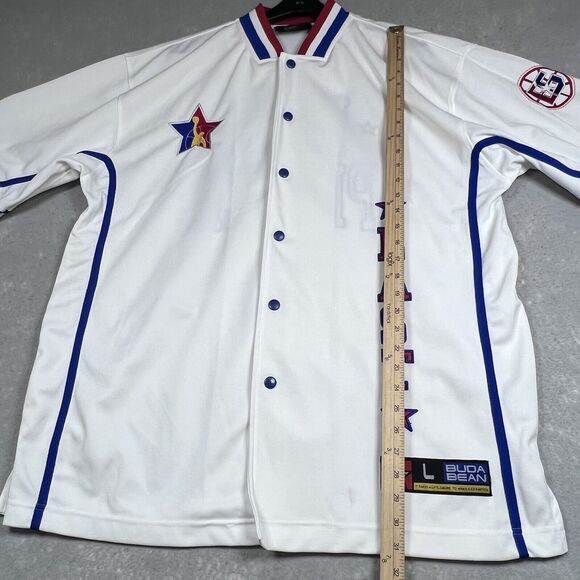 Vintage Buda Bean Sports Jersey Size Large White East Player 90's HIP HOP - Picture 10 of 13
